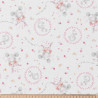 Printed Cotton DAISY White / Pink